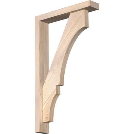 Ekena Millwork Balboa Block Smooth Bracket w/ Offset Brace, Douglas Fir, 3 1/2"W x 18"D x 30"H BKT0402X18X30BOA05SDF